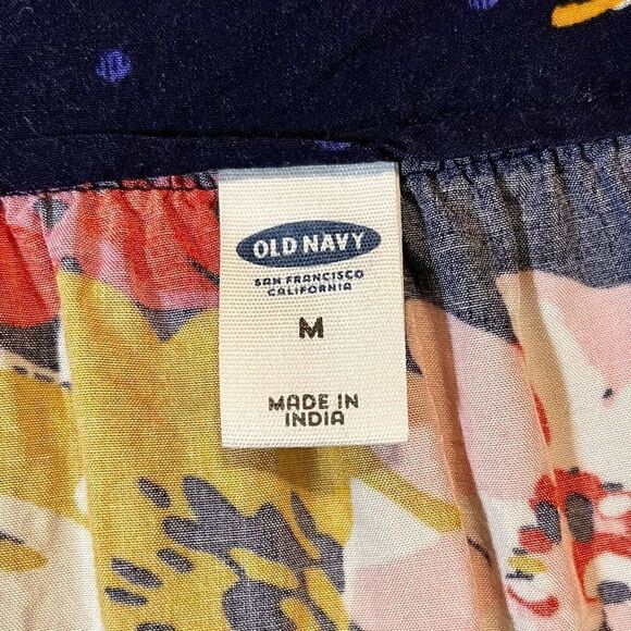 Old Navy Women’s Blue Floral V-Neck Shift Dress Medium - Picture 8 of 11